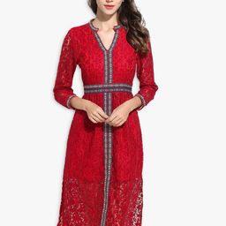 JC Collection Women Red A-Line Dress-image-35