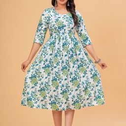 TANISHA Women Floral Printed Maternity A-Line Dress-image-57