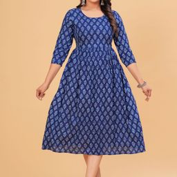 TANISHA Floral Printed Maternity Fit and Flare Dress-image-91