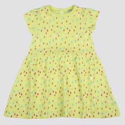 mothercare Conversational Printed Round Neck Cotton A-Line Dress-5