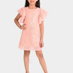BONKIDS Flutter Sleeve A-Line Dress-18