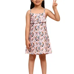 BAESD Floral Printed Linen A-line Dress-image-73