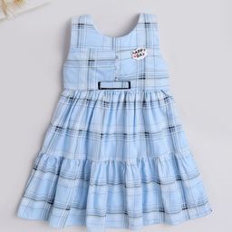 The Magic Wand Girls Checked  Printed Gathered Detailed A-Line Dress-27