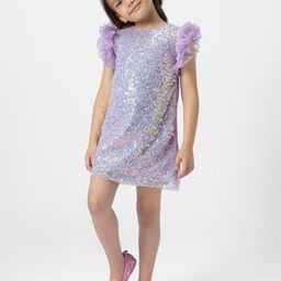 Nauti Nati Girls Embellished Cap Sleeve Net A-Line Dress-image-8