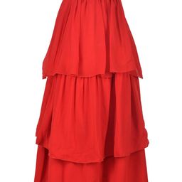 Samsara Couture Girls Red Solid Tiered A-Line Dress-image-60