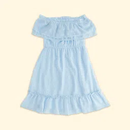 Pantaloons Junior Blue A-Line Dress-picture-45