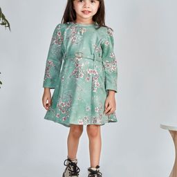 Peppermint Girls Floral Printed A-Line Dress-image-91