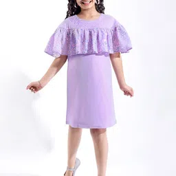 Hola Bonita Cape Sleeve A-Line Dress-image-56