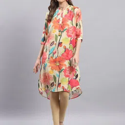 Monte Carlo Floral Print A-Line Dress-image-42