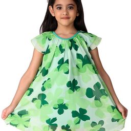Creative Kids Girls Floral Print A-Line Dress-18