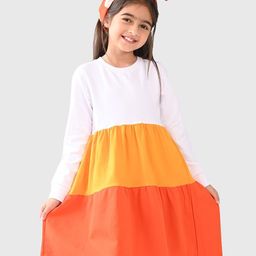 BONKIDS Colourblocked A-Line Dress-image-22