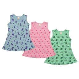 Clothe Funn Pack Of 3 Conversational Printed A-Line Dress-25