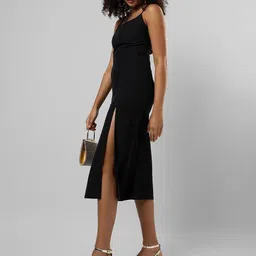 Campus Sutra Front Slit A-Line Dress-picture-16