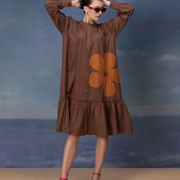 Bannos Swagger Women Pure Cotton A-Line Dress-image-71