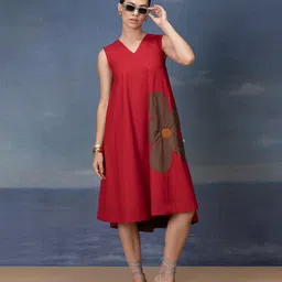 Bannos Swagger Women Patchwork A-Line Dress-image-12