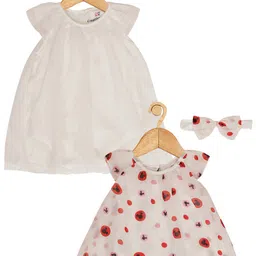 Creative Kids Infant Girls Pack Of 2 Mickey Mouse Printed A-Line Romper Dress-picture-17
