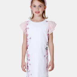One Friday Girls White Floral A-Line Dress-picture-54