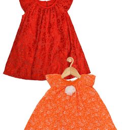 Creative Kids Infants Girls Pack of 2 Self Design A-Line Dress-12