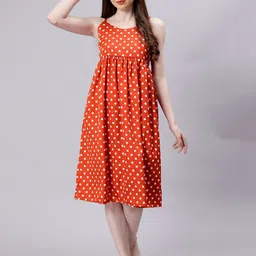 ENTELLUS Polka Dot Print Empire Dress-picture-15