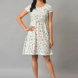 AURELIA Ethnic Motifs A-Line Pure Cotton Dress-image-92