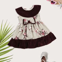 MeeMee Maroon Floral Dress-picture-41