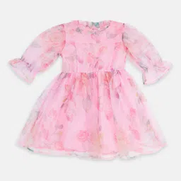 Pantaloons Junior Girls Cotton Floral Dress-picture-47