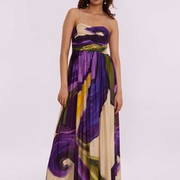 POPPI Women Wisteria Printed Maxi Fit and Flare Dress-image-68