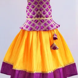 STANWELLS KIDS Girls Embroidered Sequinned Ready to Wear Lehenga &-image-79