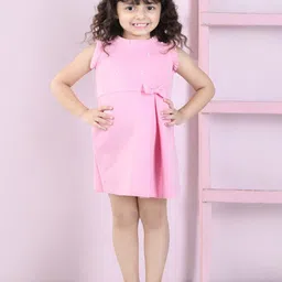 THE LITTLE CELEBS Girls Bow Detailed Sheath Dress-picture-27