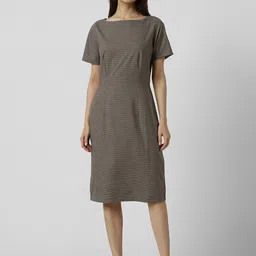 Van Heusen Woman Women Checked Sheath Knee Length Dress-image-29