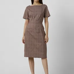 Van Heusen Woman Checked Formal Sheath Dress-picture-3