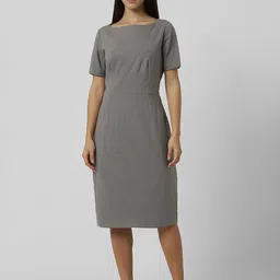 Van Heusen Woman Checked Formal Sheath Dress-picture-2