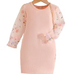 StyleCast Girls Pink Ribbed Sheath Dress-picture-57