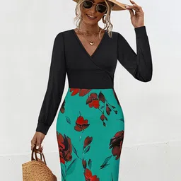 StyleCast x Revolte Floral Print Bodycon Dress-image-62
