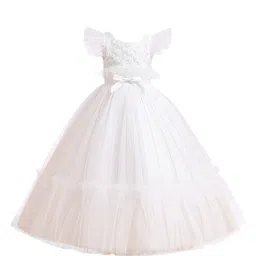 StyleCast Girls White Self Design Maxi Dress-46