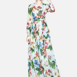 JC Collection Green Floral Maxi Dress-22
