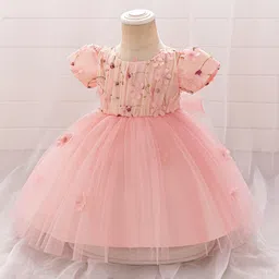 StyleCast x Revolte Girls Embroidered Puff Sleeve Fit and Flare Dress-picture-55