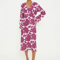 DOROTHY PERKINS Floral Print Wrap Midi Dress-image-31