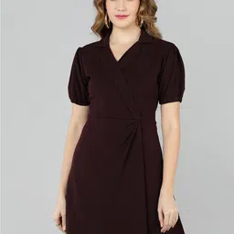 Golden Kite Burgundy Dress-image-80