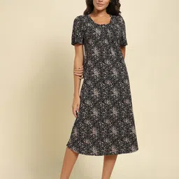Van Heusen Printed Pure Cotton Midi Nightdress-image-41