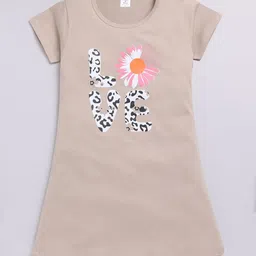 Todd N Teen Girls Typography Printed Pure Cotton T-shirt Nightdress-image-90