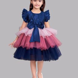 Pink Chick Colourblocked Layered Satin Dress-picture-30
