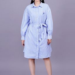 MINGLAY Striped Shirt Dress-image-66