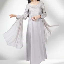 Vishudh Women Anarkali Maxi Dress With Dupatta-image-79