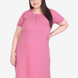 IN Love Plus Size Round Neck T-shirt Nightdress-picture-16