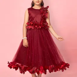 BAESD Girls Embellished Net Maxi Dress-image-89