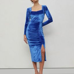 STREET 9 Cowl Neck Velvet Maxi Dress-picture-5