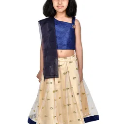 Samsara Couture Girls Multicoloured Net Maxi Dress-picture-0
