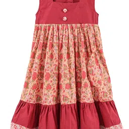 Eimoie Rust Ethnic Motifs Maxi Dress-image-32