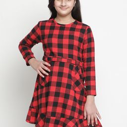Oxolloxo Red Checked Dress-picture-1
